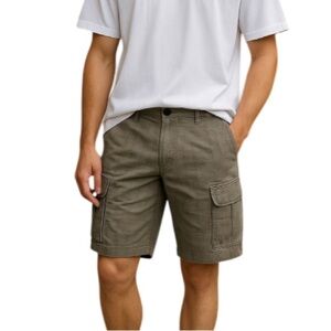 Vans Men's Olive Green Cargo Shorts Ripstop Cotton Utility Size 32